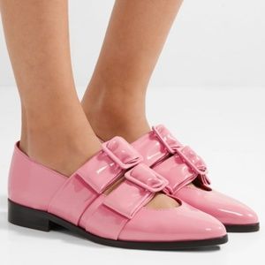 GANNI Idette patent-leather oxfords NIB 38/8 US
